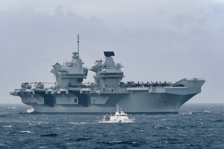 Royal Navy aircraft carrier HMS Prince of Wales