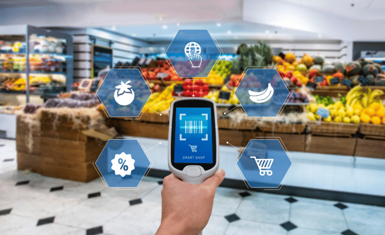 smart scanner in a supermarket